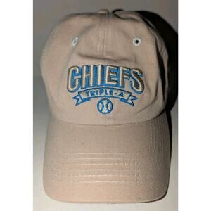 SYRACUSE CHIEFS TRIPLE A BASEBALL BEIGE STRAPBACK STRAP HAT MiLB AAA TAN CAP EUC